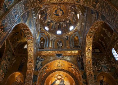 The cupola of the Palatine Chapel of Palermo in Sicily clipart