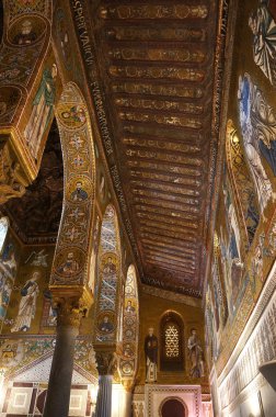 Palermo Sicilya palatine Şapel iç görünüm
