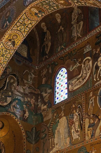 Decorations of the Palatine Chapel of Palermo in Sicily — Stock Photo, Image
