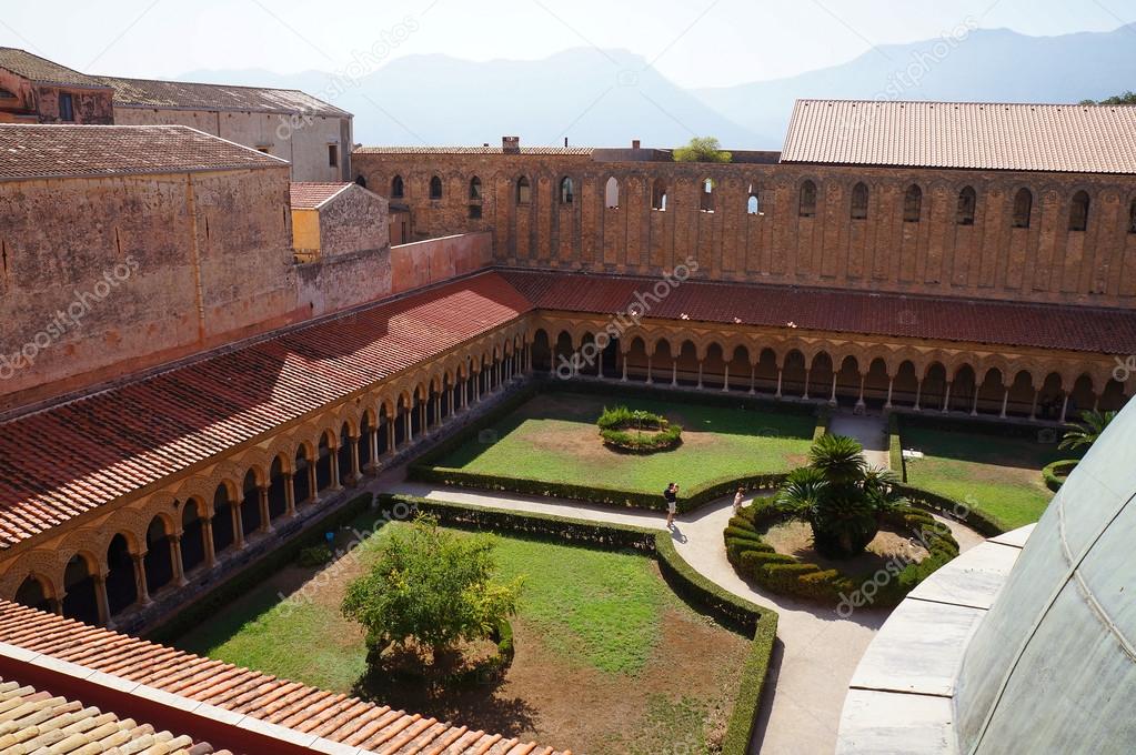 The cloister of the Monreale Cathedral in Sicily