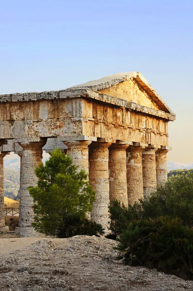 Το ελληνικό ναό της segesta στη Σικελία — Φωτογραφία Αρχείου