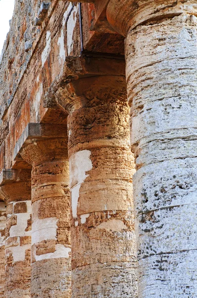 Die Säulen des griechischen Tempels von Sesta in Sizilien — Stockfoto