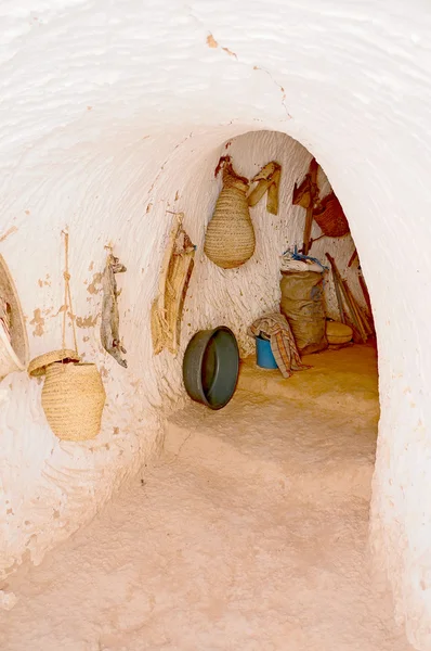 Casa Troglodyte no deserto do Saara na África — Fotografia de Stock