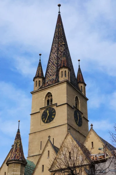 Evangelická katedrála sibiu v Rumunsku — Stock fotografie