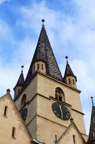 A catedral evangélica em Sibiu, Roménia — Fotografia de Stock