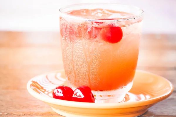 Light mix fruits juice soda drink on table — Stock Photo, Image