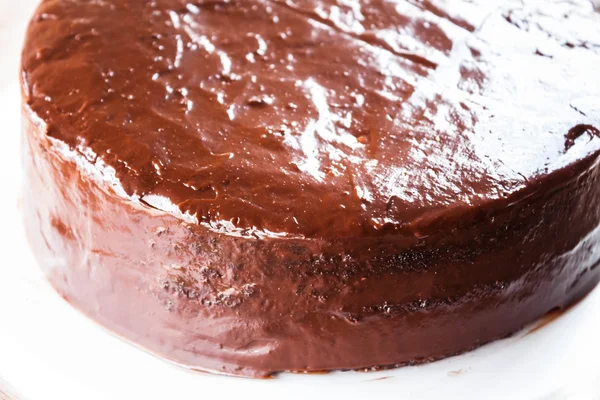 Recién horneado de pastel de chocolate de gasa casero — Foto de Stock