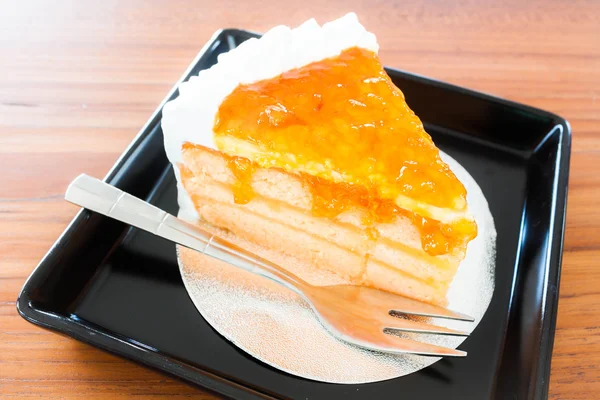 Whipped cream orange cake — Stock Photo, Image