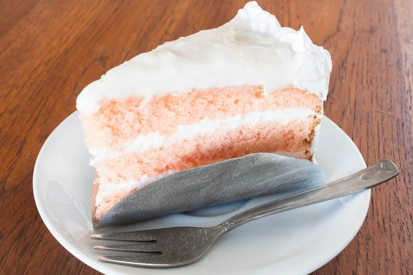 Pastel de coco joven sobre fondo de madera — Foto de Stock