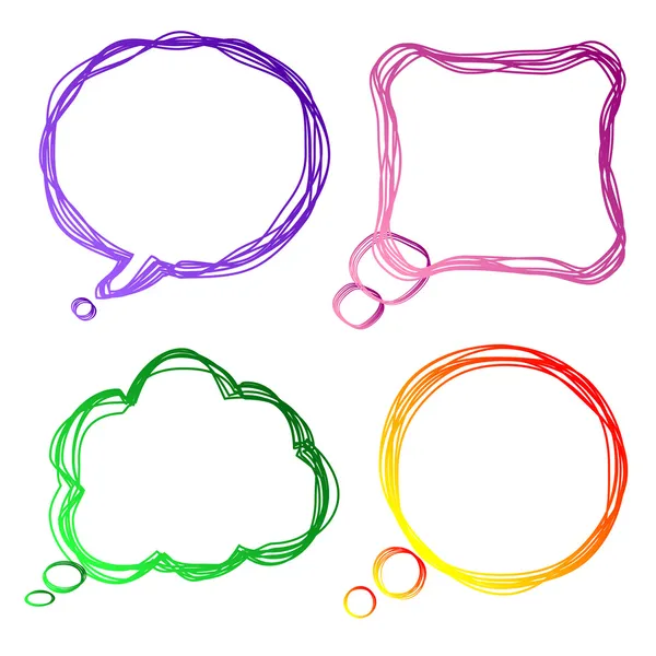 Ensemble de bulles de parole colorées — Image vectorielle