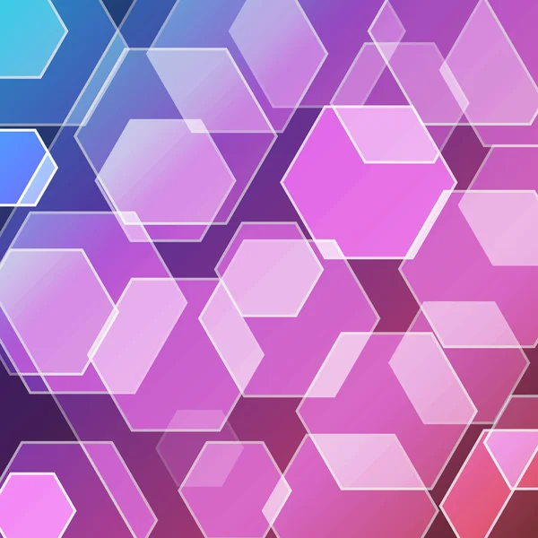 Bokeh desenfoque con hexagones de fondo — Vector de stock