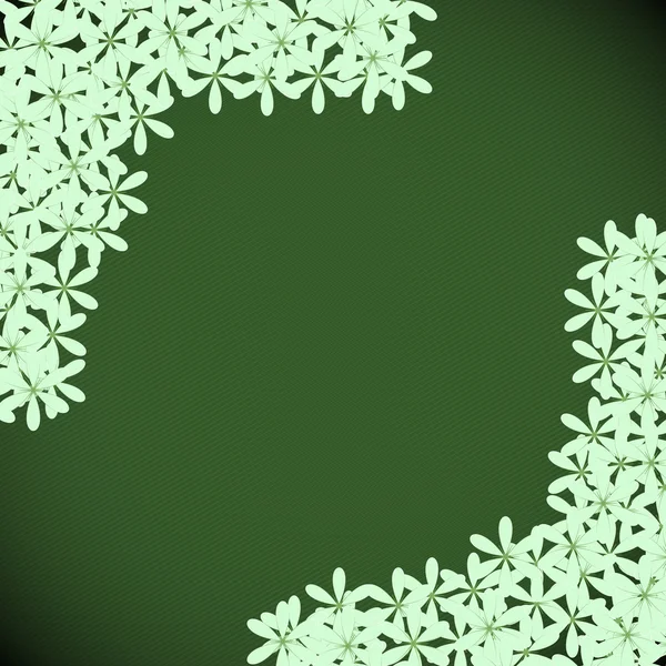 Flor verde con fondo verde oscuro — Archivo Imágenes Vectoriales