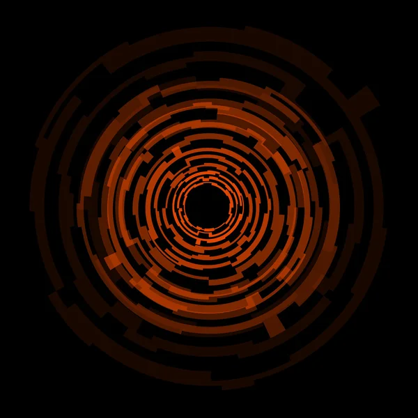Tecnología abstracta círculos anaranjados fondo — Archivo Imágenes Vectoriales