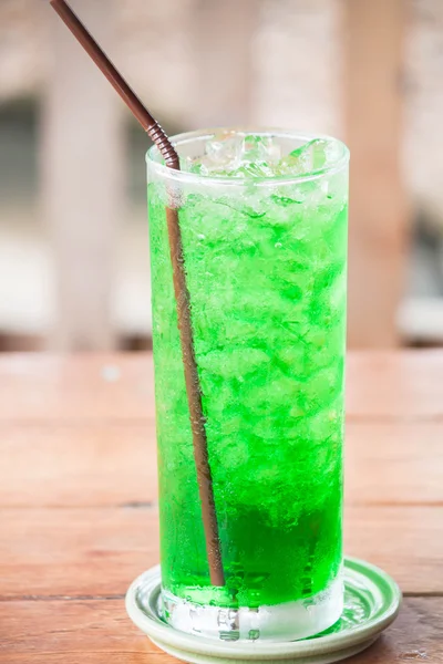 Fresh green drink with out alcohol on table — Stock Photo, Image
