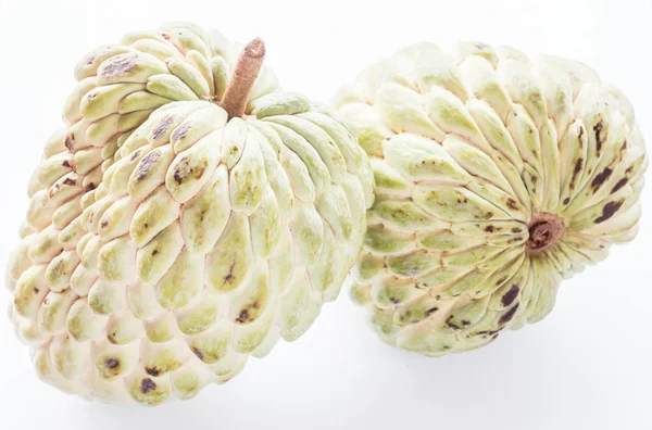 Organic fruit of sugar apple isolated on white background — Stock Photo, Image