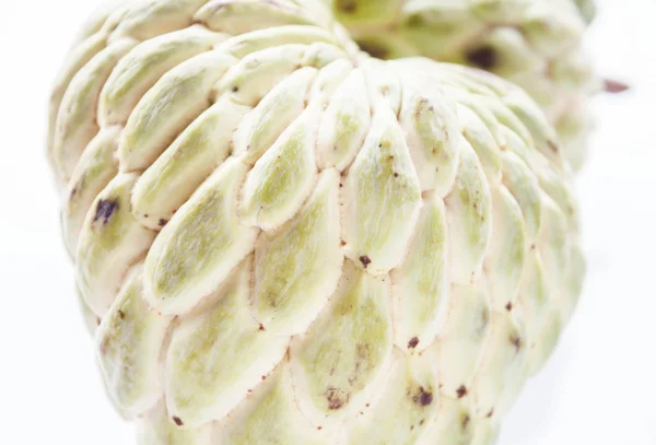 Close up peel texture of unripe custard apple — Stock Photo, Image