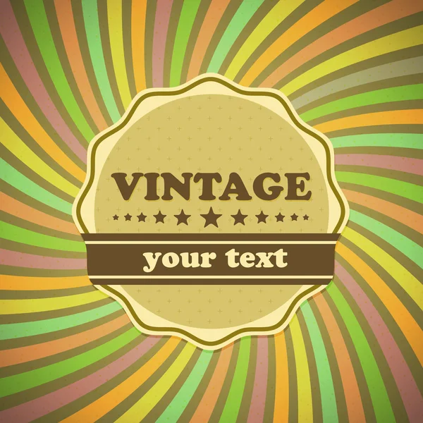 yapraklara arka plan üzerinde Vintage etiketi