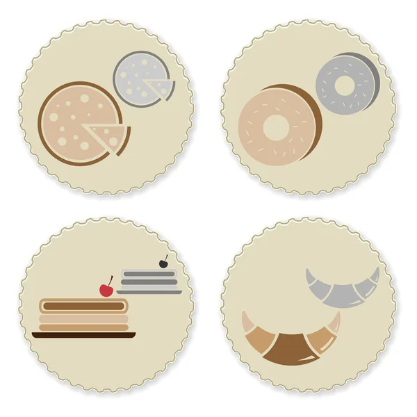 Set of vintage homemade bakery badges — Stock Vector