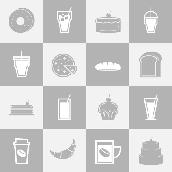 Φούρνο και ποτά στοιχεία για καφενείο — Διανυσματικό Αρχείο