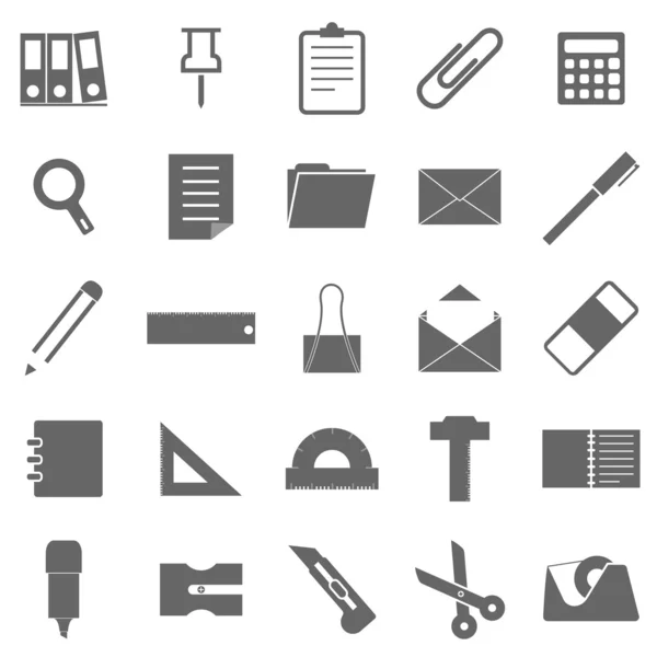 Stationary icons on white background — Stock Vector