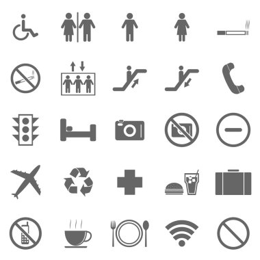 plublic pictogrammen op witte achtergrond