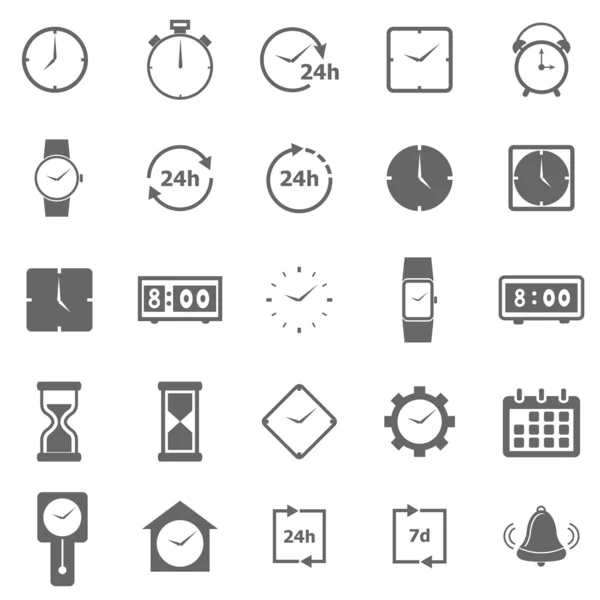 Beyaz arka plan üzerinde zaman simgeleri