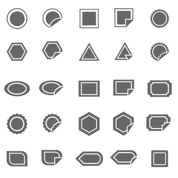 Iconos de etiqueta sobre fondo blanco — Vector de stock