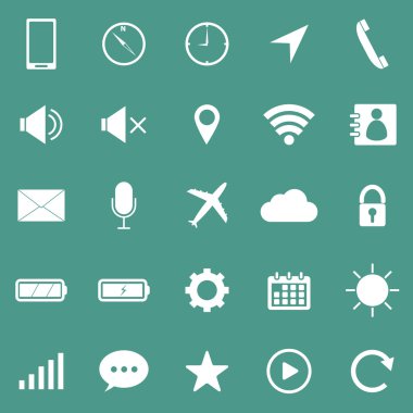 yeşil renkli telefon simgeleri