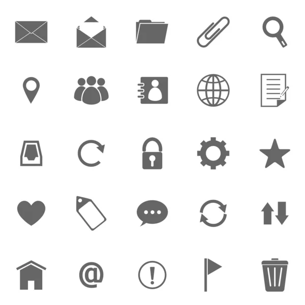 Iconos de correo sobre fondo blanco — Vector de stock
