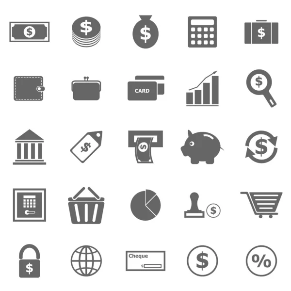 Icone di denaro su sfondo bianco — Vettoriale Stock