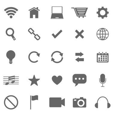 Beyaz arkaplanda ağ simgeleri