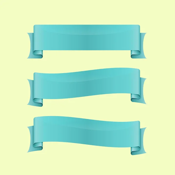 Set aus blauem, elegantem Webband — Stockvektor