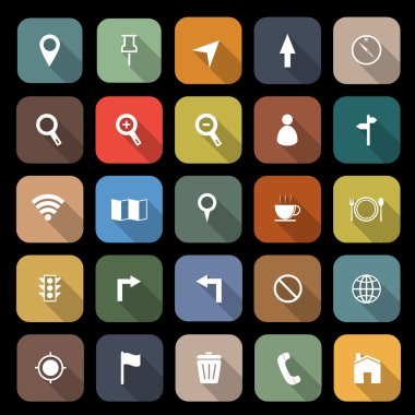 uzun gölge ile düz simgesi göster
