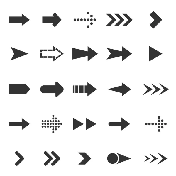 Iconos de flecha sobre fondo blanco — Archivo Imágenes Vectoriales