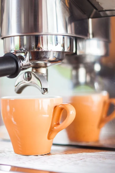 Orange cup of coffee for espresso — Stock Photo, Image