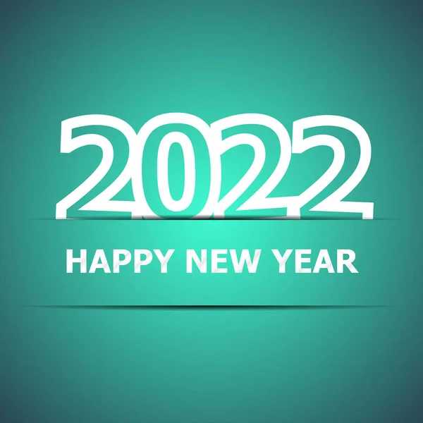 2022年绿色背景新年快乐 种群向量 — 图库矢量图片