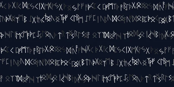 Руни Безшовні Етнічною Ознакою Рунічний Алфавіт Футарк Стародавні Окультні Символи — стоковий вектор