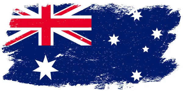 Australia Flag Grunge Brush Stroke Australia National Flag White Background — Stockvektor