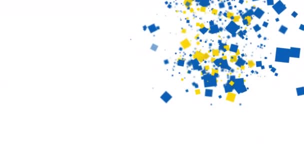 Ukraina Ikon Gul Och Blå Färger Isolerad Vit Bakgrund Ukrainas — Stockvideo