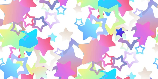 Coloridas Estrellas Voladoras Confeti Aisladas Sobre Fondo Blanco Hermosa Caída — Vector de stock