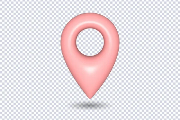 Realistic Map Pointer Location Point Marker Map Navigation Pin Icon — ストックベクタ