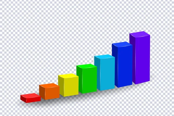 Abstrakcyjny Kolorowy Wykres Wzrostu Ruchy Rynkowe Kreatywne Wykresy Koncepcyjne Infografiki — Wektor stockowy