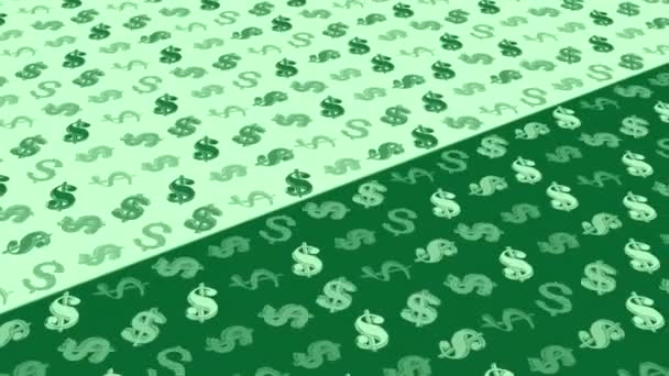 Animation Seamless Loop Pattern American Dollar Symbols Drawn Hand Symbols — Vídeo de Stock