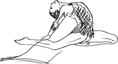 robot resmini kadın Ritmik Jimnastik sanat dansçı. vektör illustrat