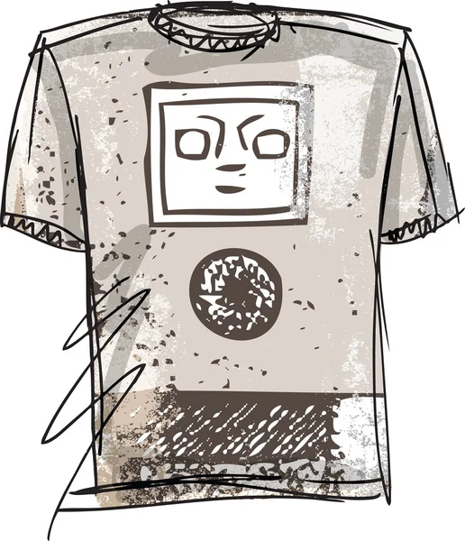 Grunge inca tee. Illustrazione vettoriale — Vettoriale Stock