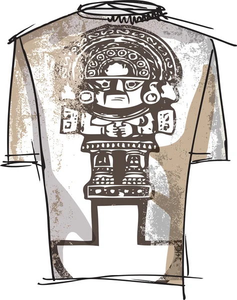 グランジ インカの t シャツ。ベクトル イラスト — ストックベクタ