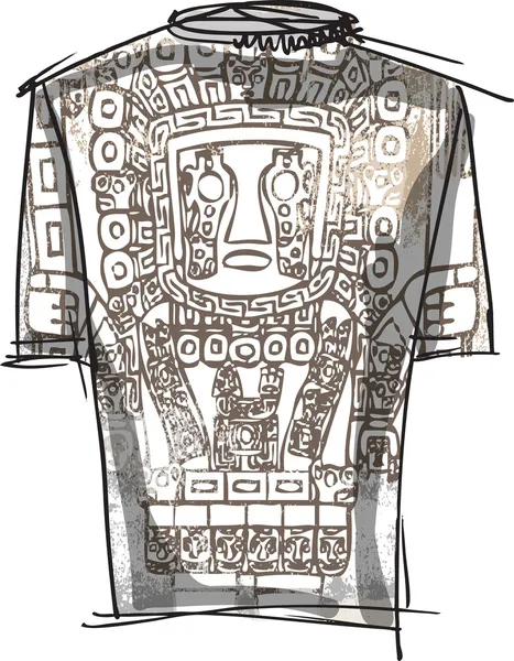 グランジ インカの t シャツ。ベクトル イラスト — ストックベクタ