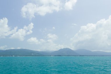Koh Samui Adaları görünümünden bir tekne