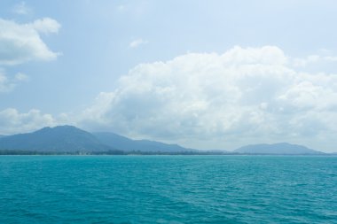 Koh Samui Adaları görünümünden bir tekne