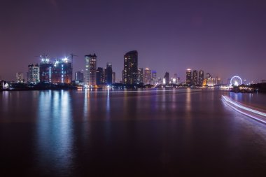 Chao phraya Nehri manzarası, gece